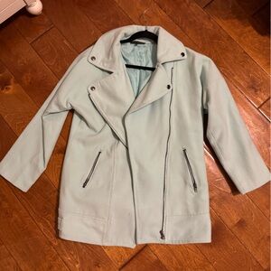 Choies Pastel Blue Leather Jacket